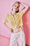 100% Cotton Yellow Polo Collar Knitwear Vest H6178Ax26Sm