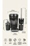 Bathroom Set of 5, Round, Acrylic - Soap Dish, Wc Brush Holder, Liquid Soap Dispenser, Toothbrush Holder, Solid Soap Dispenser - 3