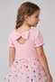 Powder-Colored Short Sleeve T-Shirt with Bow Detail on the Back for Girls - Susan