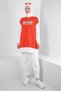 Text Printed Garnished Sweatshirt Tunic 43664 - 2