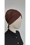 Hijab Swimming Cap (Sea and Pool Cap), Matching Coffee Color with the Hijab and Swimsuit Top. - 6