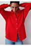 Red Linen Shirt Loose Fit / Relaxed Fit 1210747-70474 - 4