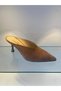 Genuine Leather Open Back Sabo Women's Slippers - 2