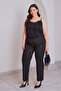 High Waist Tube Leg Fabric Pants - 5