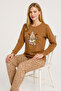 Women's Soft Texture Thermal Pajamas Set 42050 - 5