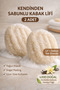 2 Pcs - Self-Soaping Pumpkin Loofah |   Premium Oily Fiber Soap |   Peeling Effective Scrub |   Vanilla Cashmere