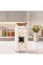 2-Piece Wooden Vacuum Lid Turkish Coffee Candy Glass Storage Jar 1400 ml with Tag Gift - 2