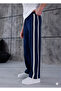 Yani Double Wide Striped Baggy Style Men's Tracksuits 2 Yarn Compact Fabric No Mixing No Pilling