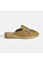 Limited Edition Beige Women's Floral Embroidered Suede Espadrille Slippers - 2
