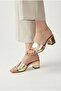 Women's Diodore Gold Heeled Slippers - 3