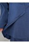 Zennur Side-Patched Slit Stitched Trousers Suit-Mf1876 Navy Blue - 3
