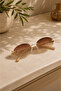 Derla Metal Oval Women's Sunglasses Gradient Cutting Glass Uv400 Protection - 6