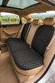 Premium Car Seat Cushion Set - Full Set - Easy Assembly - Non-Slip Base - Black-White - 3