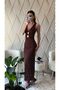 V-Neck Gold Buckle Dress - 3