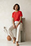 Alaba Red Color Basic Unisex T-Shirt - 5