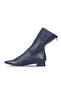 Black Leather Women's Heeled Boots 01Wr3011 - 3