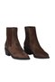 Brown Suede Women's Heeled Boots 39Wb2583 - 3