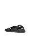 Black Leather Women Sandals 01Wu5815 - 4