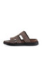 Brown Nubuck Men's Flat Slippers 11t23447 - 3
