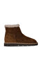 Tan Suede Women's Flat Boots 01Wf3907