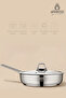 Ambos Saphire Stainless Steel 22 cm Pan with Glass Lid - 2