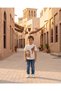 Boys Stone Tiger Flock Print Mandarin Collar Short Sleeve Shirt - 6