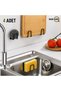 4 Pieces Black Dish Sponge Holder with 3m Adhesive Steel Dish Sponge Holder Hanger M-Sng1 - 6