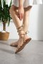 Premium Women's Golden Yellow Piping Drawstring Ankle Strap Gladiator Summer Evening Dress Sandals - 4