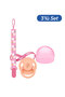 Pure Round Tip Rubber Pacifier 6-18 Months No:2 - Salmon (Box and Tape Set) Girl