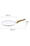 28cm Forged Aluminum Crepe Pan Pancake Tawa Marble Non-Stick Trivet Induction Gas - 2