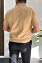 Men's Open Collar Striped T-Shirt Yellow Edw236 - 4