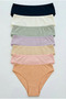 Women's Panties 7-Pack Stretch Fabric Cotton Pcs Ribbed Knit Rib Knit Corded Fabric - 2