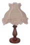 Light Brown Needlepoint Lampshade Handmade Classic Model Wooden Base knvc002 - 3
