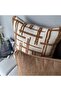 "Grid & Solid" Textured Patterned Throw Pillow Cover Set - 4