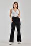 Maternity Adjustable Waist Spanish Leg Lycra Black Jeans - 6