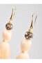 Yellow Stone Detailed Tassel Earrings - 2