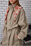 Funnel Neck Long Trench Coat Light Mink - 6