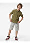 Cotton Loose Fit Denim Shorts with Stitching Detail - 3