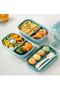 3-Layer Stackable Bento Box Adult Lunch Container, 1900ml Minimalist Design - 3