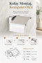 Premium Chrome F1 Model Toilet Paper Holder with Lid |   Stainless Steel |   Can Be Installed with a Dowel Screw - 7