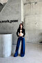 Women's Oversize Wide Leg Baggy Blue Jeans - 3