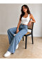 Christian 90's Light Blue Palazzo Wide Leg Super High Waist Jeans - 5