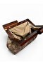 Wooden Scholar Clutch/Portfolio (Hand/Shoulder Bag) Brown - Copper-Toned Patterns - 6