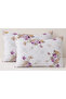 Pillow Case 2 Pieces Floral Cream Purple Coffee Yellow (48X65) Quality Useful Stylish Beautiful Durable - 3