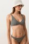 Mini kareli halter bikini top - 8