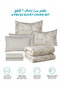 6-Pcs Printed Duvet Cover Set King Size 220x240cm, Brushed Microfiber Fabric (Without Filler) - 4