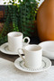 Yakamoz 4 Piece Porcelain Coffee Cup Set for 2 People - 4