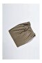 Men's Raw Cloth Elastic High Waist Comfortable Fit Natural Cotton Capri Shorts - 3