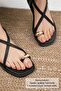 Hanna Black Color Ringed Women's Sandals - 2