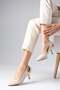 Drop Beige Color Women's Low Heeled Shoes - 3